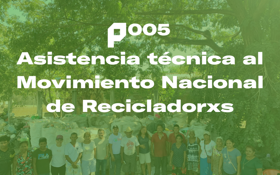 P005 – Asistencia técnica al Movimiento Nacional de Recicladorxs